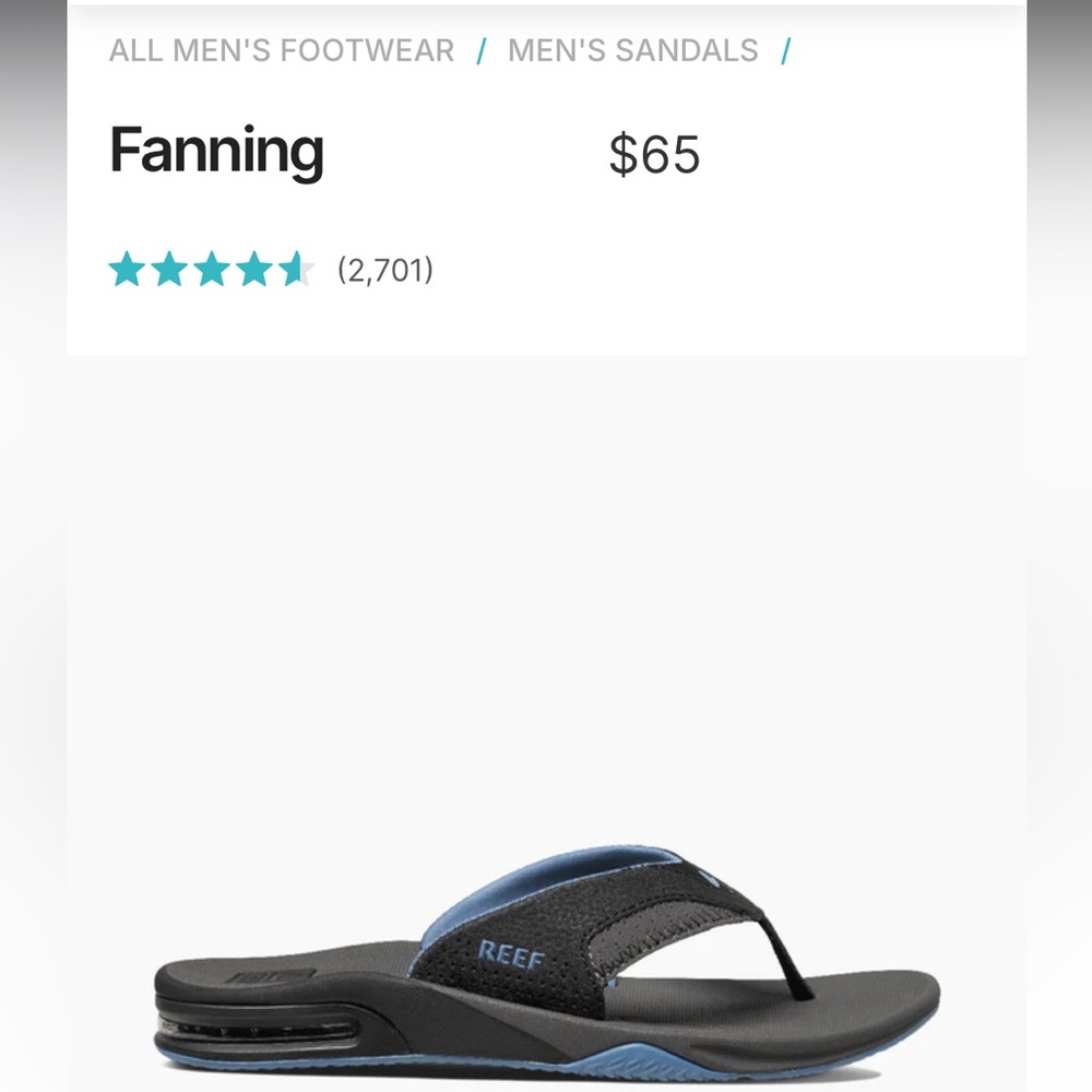 Reef- Mick Fanning Sandals- Bottle Opener FlipFlop- Men 9- Turquoise/Pink/Navy